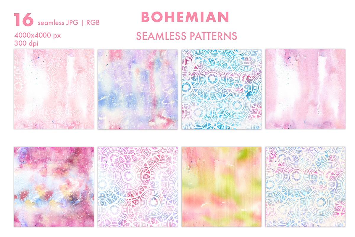Tenderness: Watercolor Textures in Patterns - product preview 8