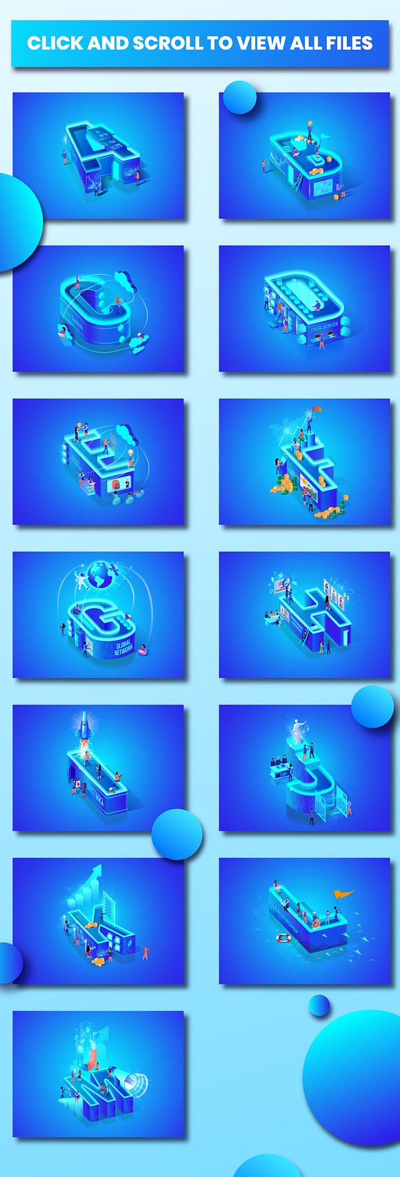 Blue Alphabet Character Isometric in Web Elements - product preview 1
