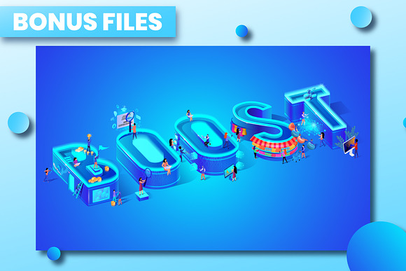 Blue Alphabet Character Isometric in Web Elements - product preview 4