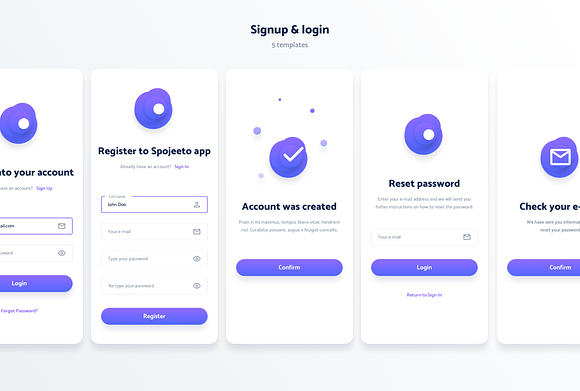 Spojeeto Mobile App UI Kit in UI Kits and Libraries - product preview 2