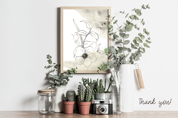 Monochrome. Watercolor in Illustrations - product preview 9