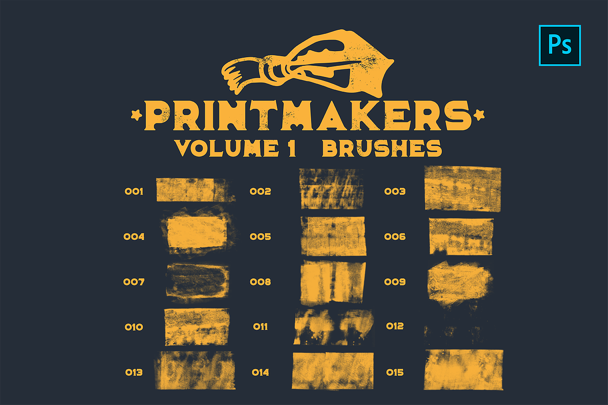 Vol.1 Printmakers Brushes in Photoshop Brushes - product preview 8