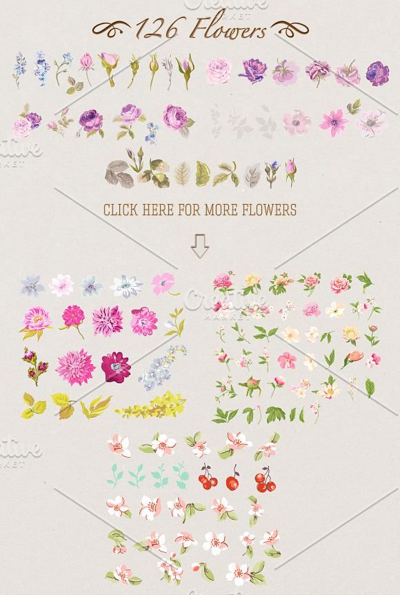 Floral Pack Vol 7 in Illustrations - product preview 3