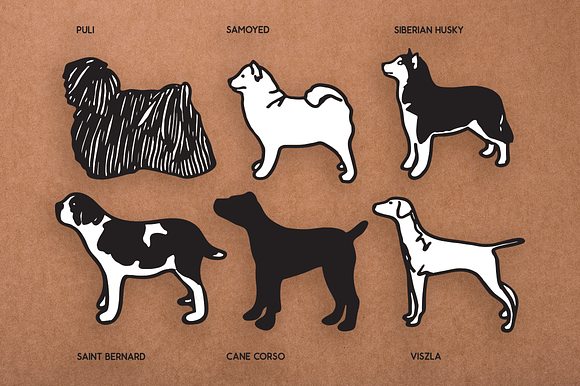 Vintage Dog Doodles Mega Bundle in Illustrations - product preview 4