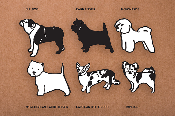 Vintage Dog Doodles Mega Bundle in Illustrations - product preview 6