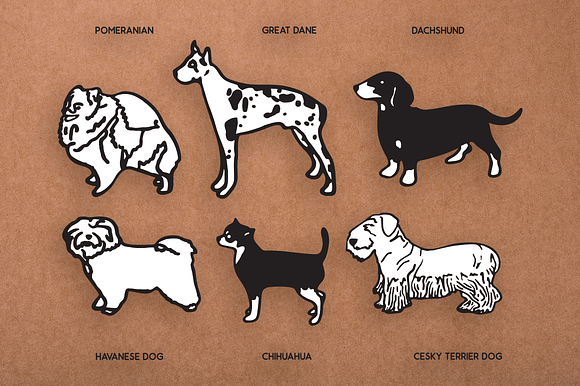 Vintage Dog Doodles Mega Bundle in Illustrations - product preview 8