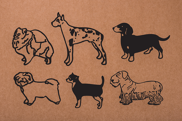 Vintage Dog Doodles Mega Bundle in Illustrations - product preview 9