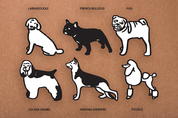 Vintage Dog Doodles Mega Bundle in Illustrations - product preview 12