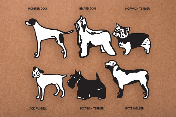 Vintage Dog Doodles Mega Bundle in Illustrations - product preview 16