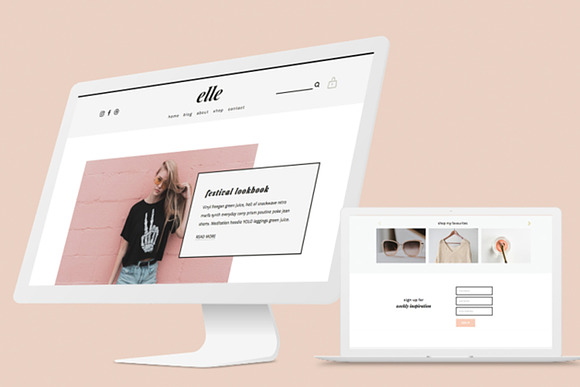 Elle Squarespace Template in Website Templates - product preview 1