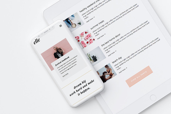 Elle Squarespace Template in Website Templates - product preview 2
