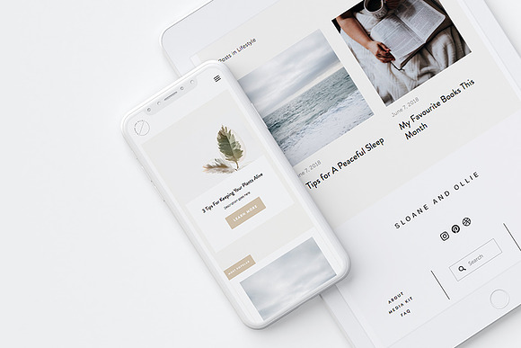 Sloane & Ollie Squarespace Template in Website Templates - product preview 1