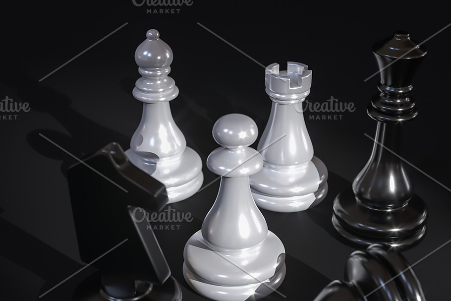 Chess close-Up mini Set in Illustrations - product preview 8