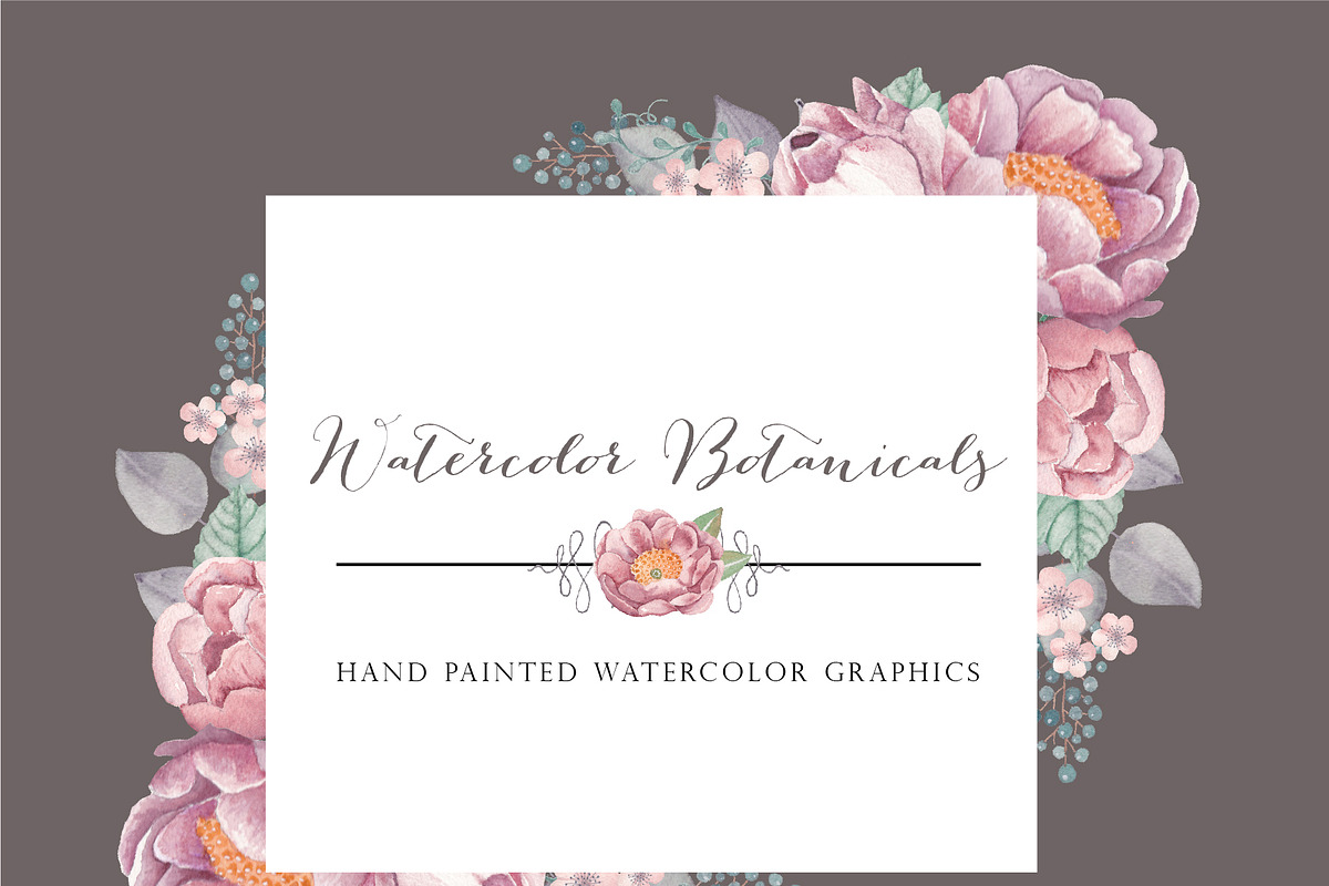 Watercolor Botanicals: Mauve & Grey in Illustrations - product preview 8