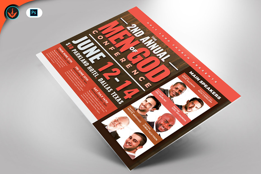 Men of God Conference Flyer Template