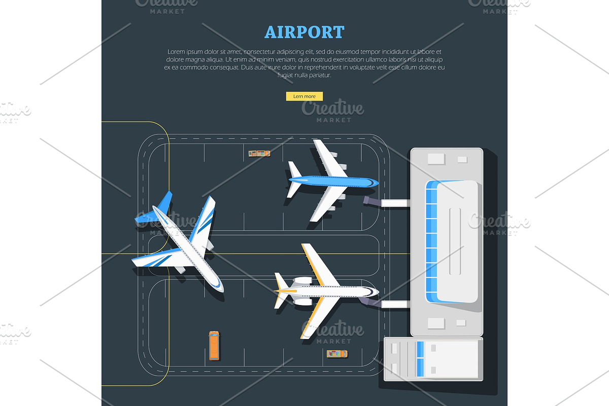 Airport. Aircraft Location. Marking in Illustrations - product preview 8