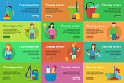 Set of Cleaning Service Banners
