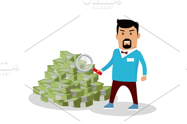 Money Searching Concept Vector in