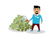 Money Searching Concept Vector in