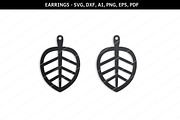 Leaf earrings svg,SVG earring,cricut