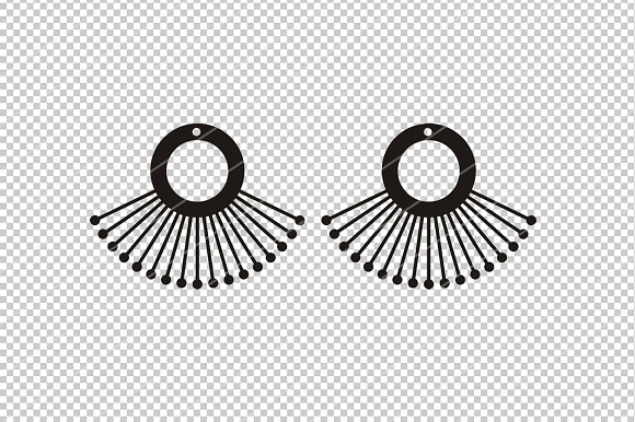Modern earrings svg,cricut files,dxf in Patterns - product preview 1