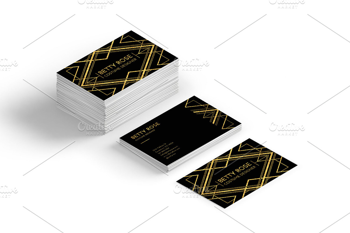 Modern Deco Business Card Templates in Business Card Templates - product preview 8