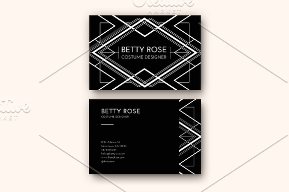 Modern Deco Business Card Templates in Business Card Templates - product preview 1