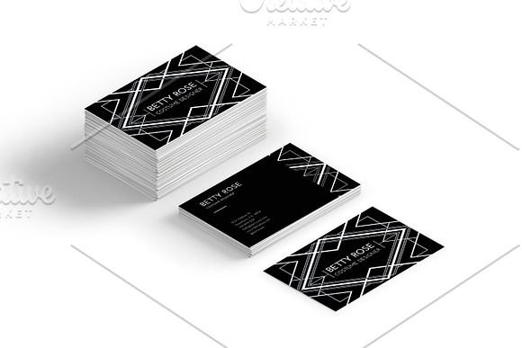 Modern Deco Business Card Templates in Business Card Templates - product preview 2