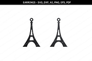 Eiffel earrings svg,Fiffel tower svg