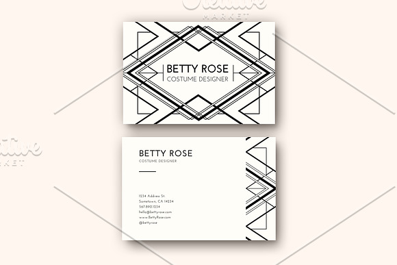 Modern Deco Business Card Templates in Business Card Templates - product preview 3