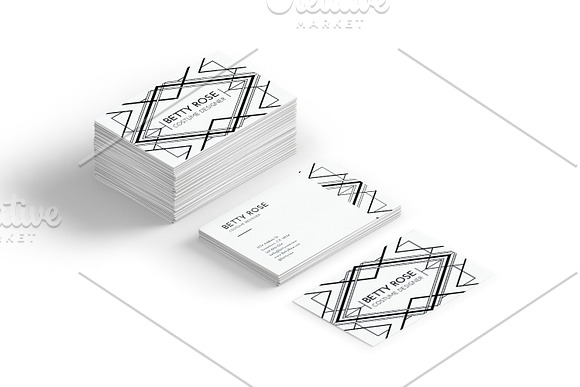 Modern Deco Business Card Templates in Business Card Templates - product preview 4