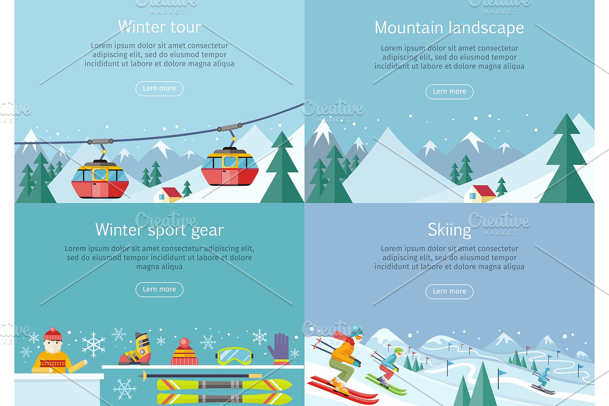 Winter Tour. Mountain Landscape in Objects - product preview 8
