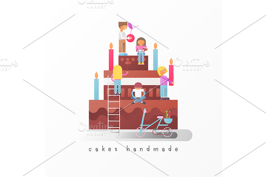 Cakes Handmade Concept