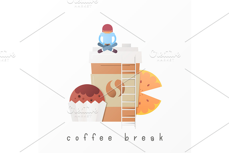 Coffee Break in Illustrations - product preview 8