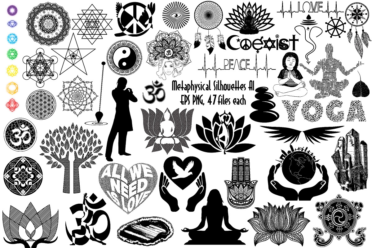 Metaphysical Silhouettes AI EPS PNG in Illustrations - product preview 8