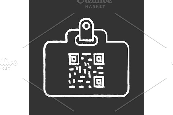 QR code identification card icon