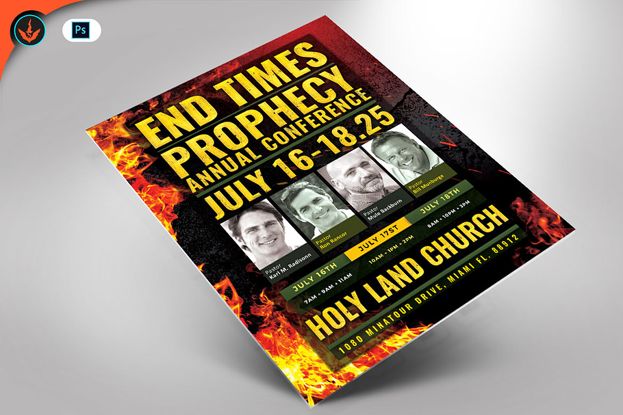 Prophecy Conference Flyer Template