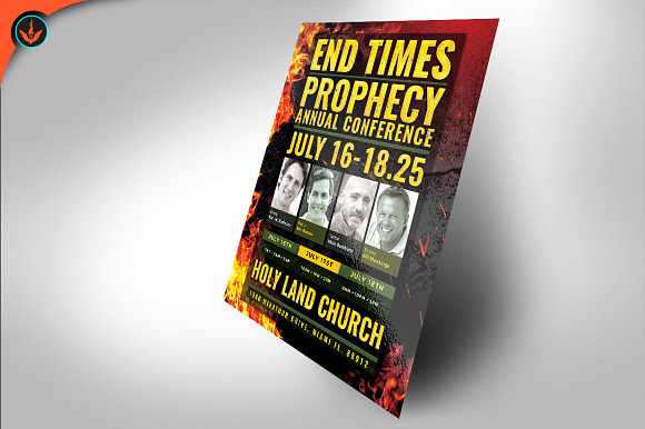 Prophecy Conference Flyer Template in Flyer Templates - product preview 1