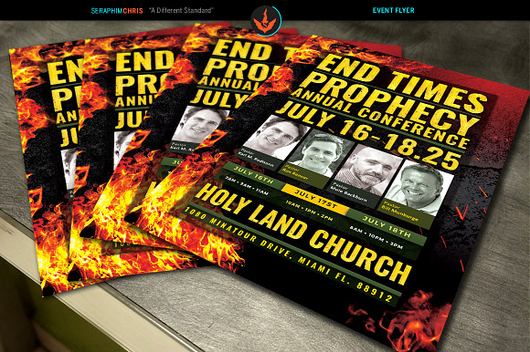Prophecy Conference Flyer Template in Flyer Templates - product preview 2