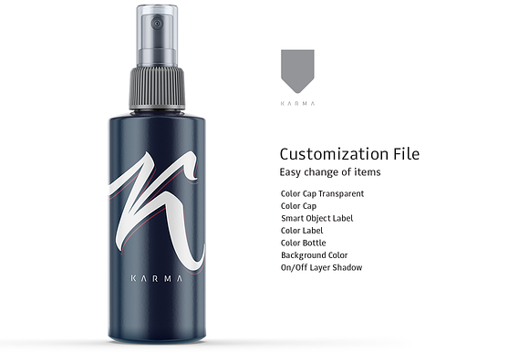 Spray Bottle Mockup in Product Mockups - product preview 2