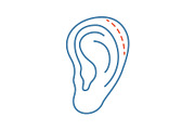 Ear plastic surgery color icon