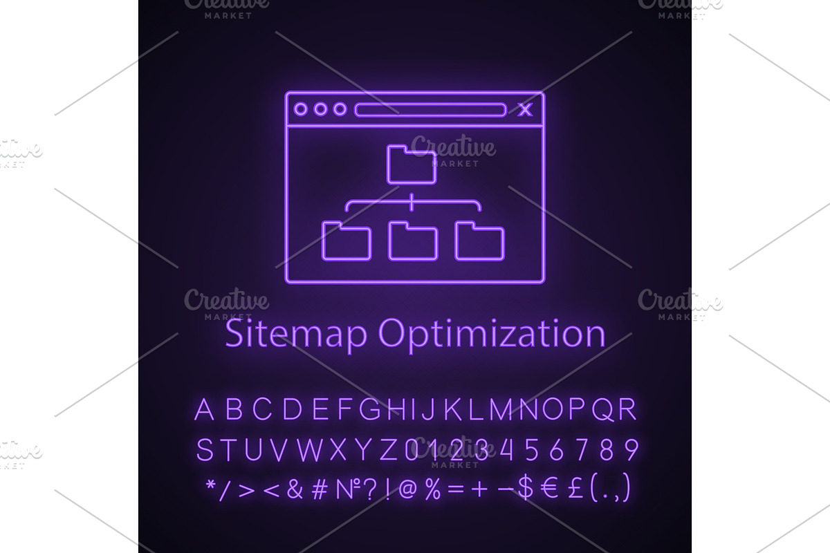 Sitemap optimization neon light icon in Icons - product preview 8