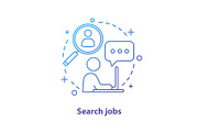 Job searching concept icon