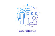 Job interviewing concept icon