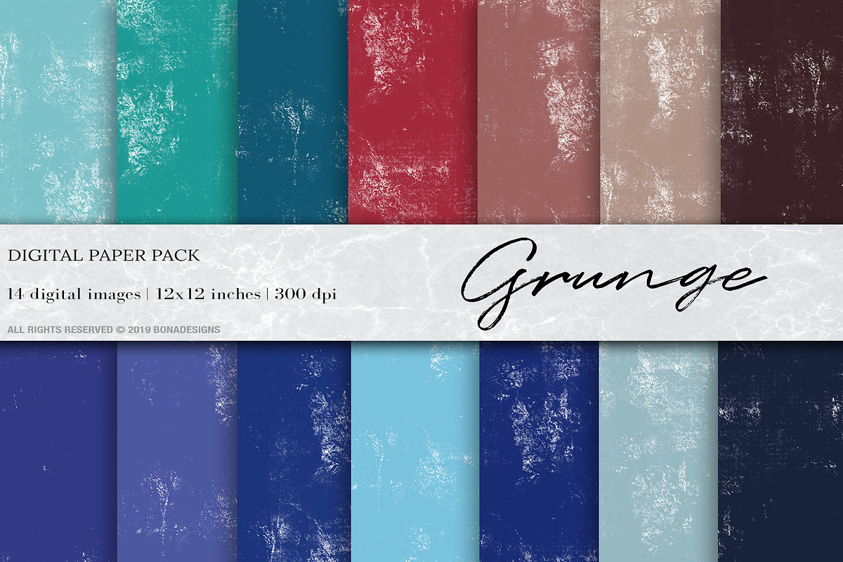 Grunge Digital Papers, Canvas paper in Textures - product preview 8