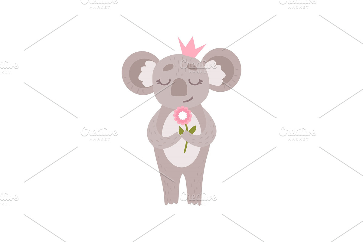 Cute Princess Koala Bear Wearing in Illustrations - product preview 8