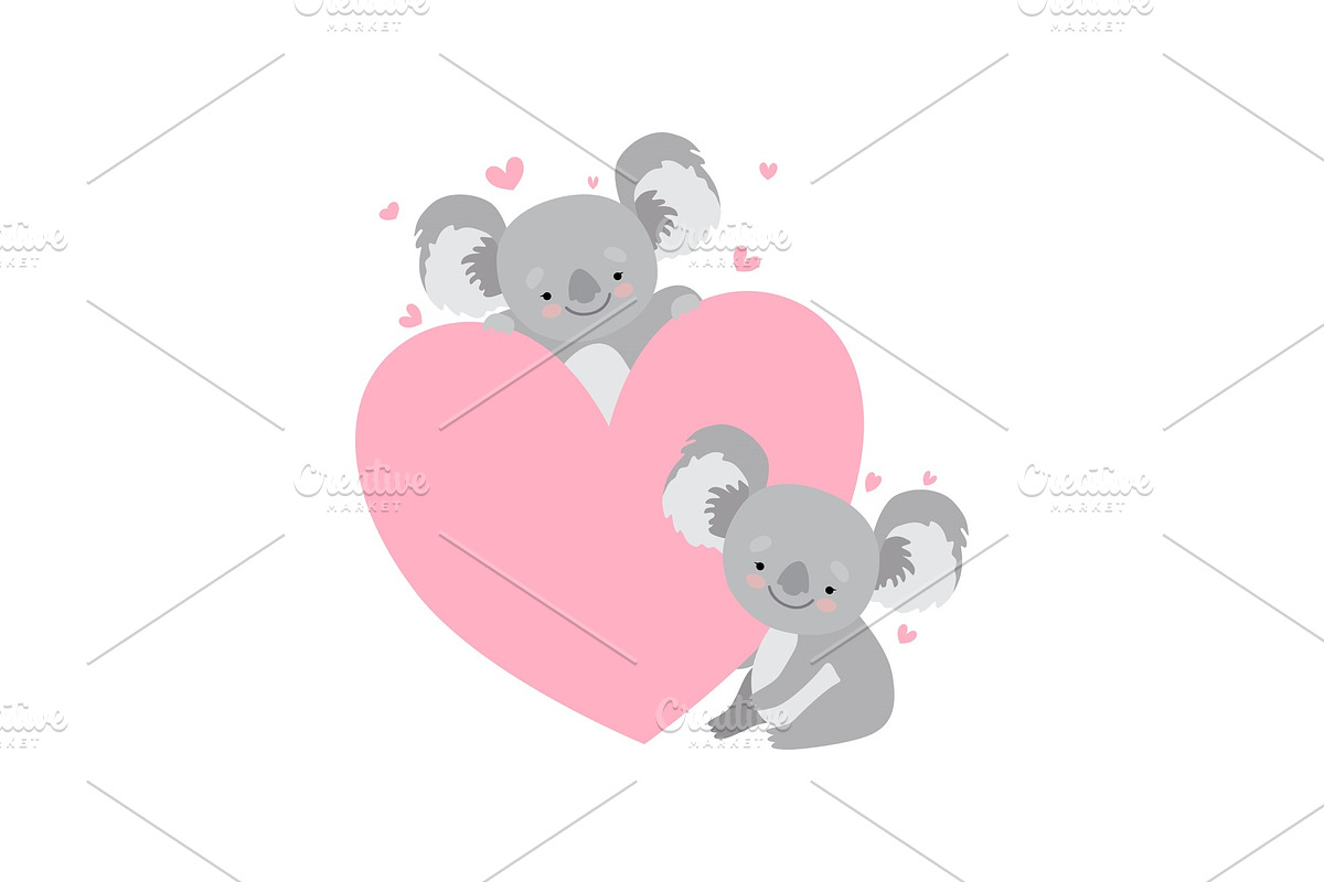 Two Cute Baby Koala Bears with Big in Illustrations - product preview 8
