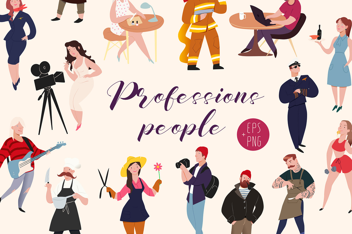 Professions People in Illustrations - product preview 8