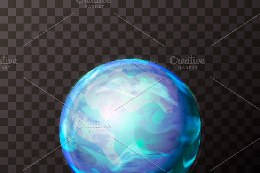 Bright realistic Neptune planet in Objects - product preview 8