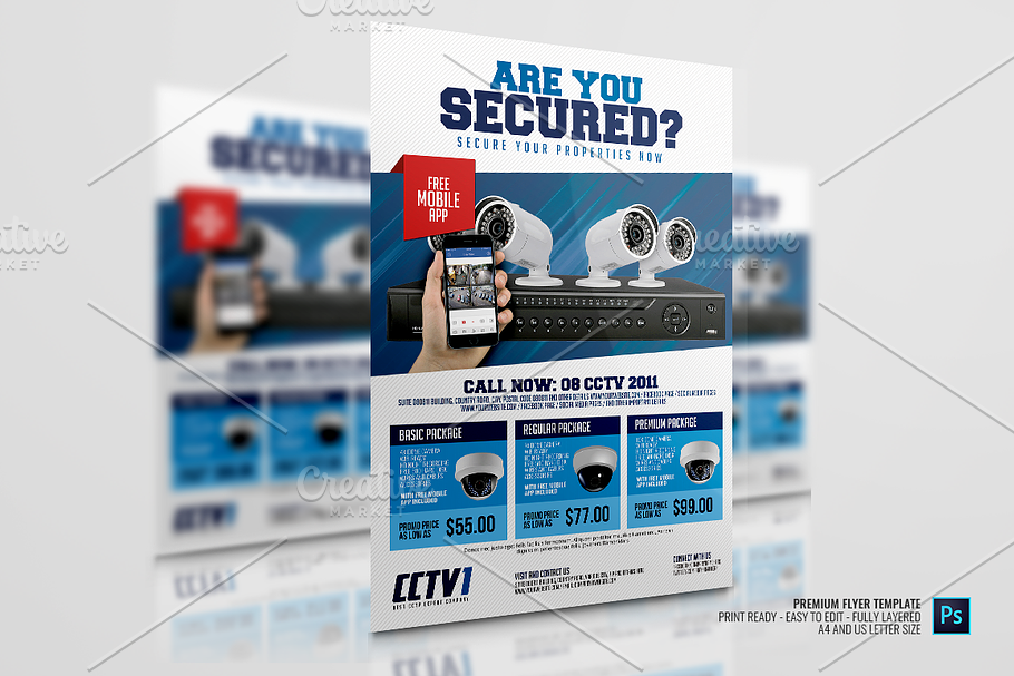 CCTV Package Promotional Flyer in Flyer Templates - product preview 8